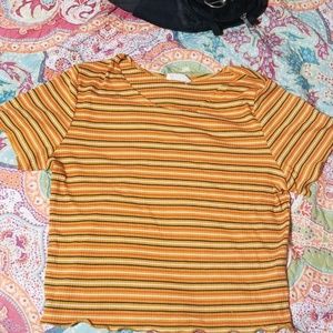 Orange/Yellow/black Stripe shirt